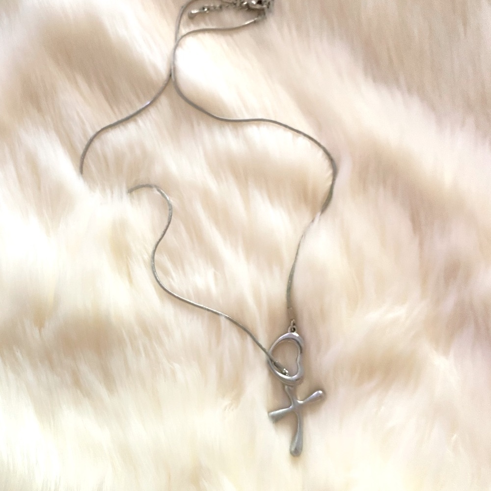 Cross heart necklace